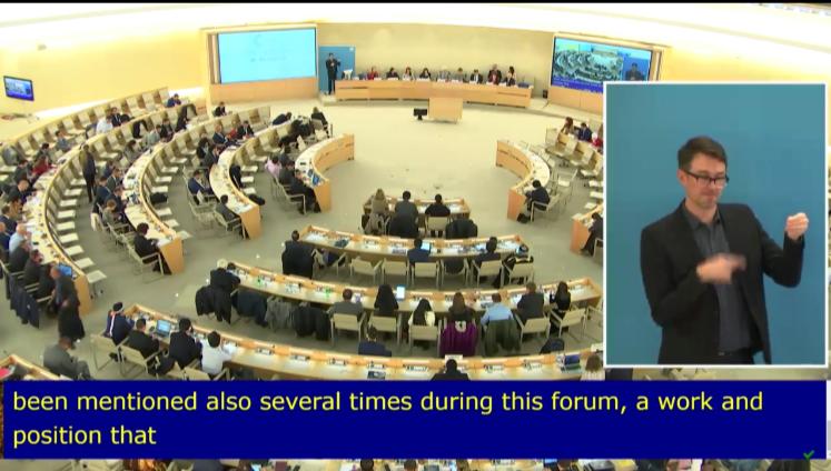 UN Geneva broadcast booth — interpretation work